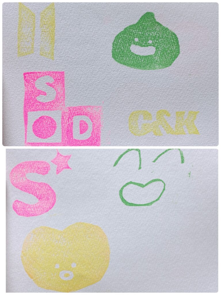 ダンスの休講と、消しゴムハンコ😆